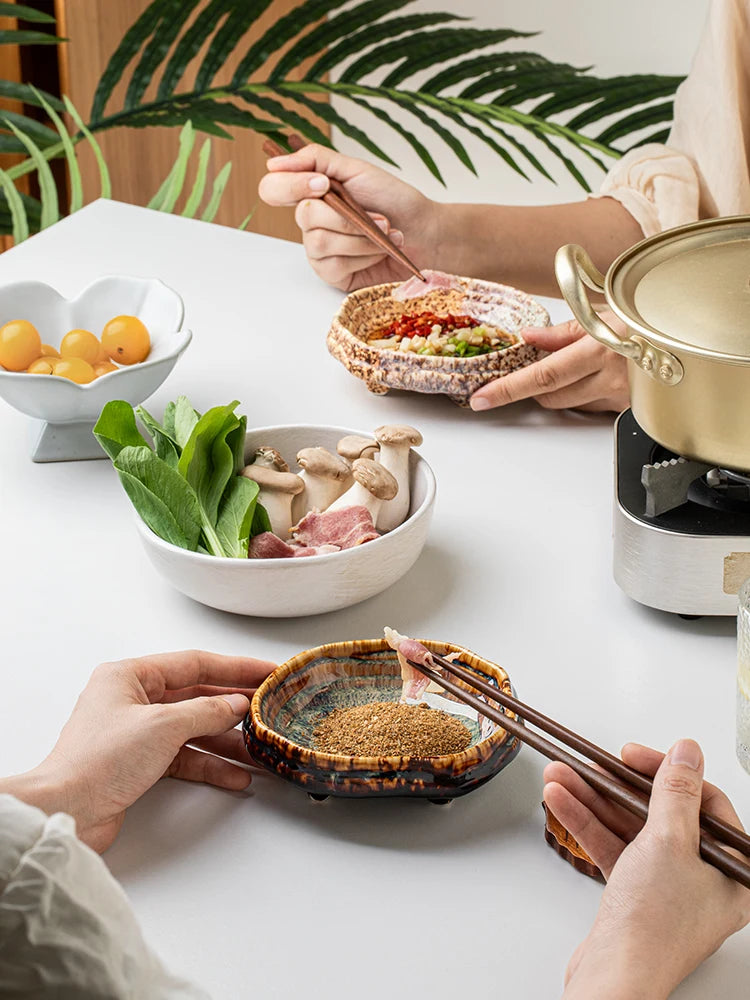 Handmade Look Ceramic Dipping Bowls – Elegant Tableware